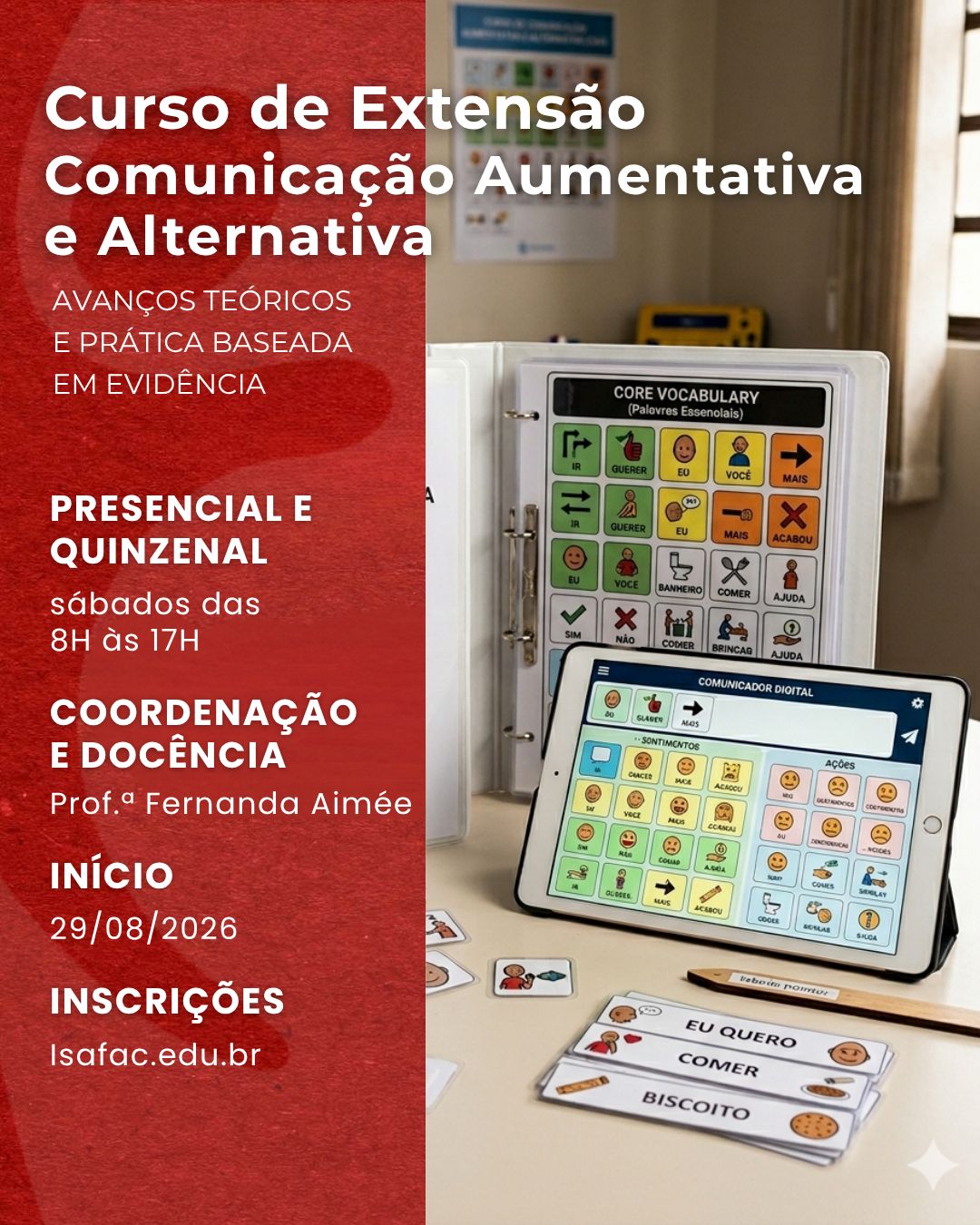 Incrição Curso de Extensão Comunicação Aumentativa e Alternativa
